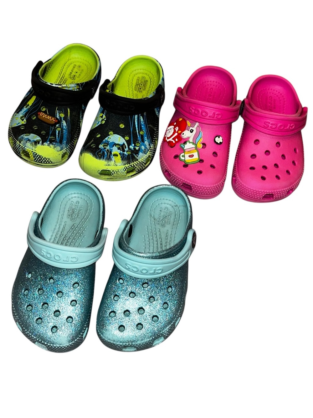 Crocs little kid toddlers size 9 shoes clogs lot 3 pairs